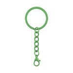 Kit 100 Chaveiro Gancho Argola Simples Verde