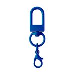 Kit 100 Chaveiro Gancho Duplo Azul Giratório  Escuro