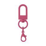 Kit 100 Chaveiro Gancho Duplo Rosa Escuro Giratório 