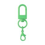 Kit 100 Chaveiro Gancho Duplo Giratório  Verde