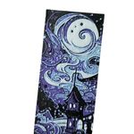 Impressão 3D - Marca-Página Vila à Noite - PLA nas Cores Azul, Preto e Branco