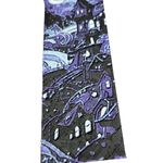 Impressão 3D - Marca-Página Vila à Noite - PLA nas Cores Azul, Preto e Branco