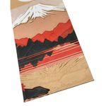Impressão 3D - Marca-Página Monte Fuji - PLA nas Cores Marrom, Laranja, Preto e Branco