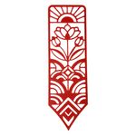 Impressão 3D - Marca-Página Lótus - PLA na Cor Vermelho