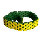 Impressão 3D - Pulseira Brasil - PLA nas Cores Verde e Amarelo