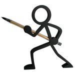 Impressão 3D - Porta-Caneta Guerreiro - PLA na Cor Preto
