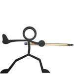 Impressão 3D - Porta-Caneta Monge - PLA na Cor Preto