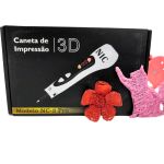 KIT - Caneta 3D PRO + 100 Metros de Filamentos + Caderno 2° Edição - Garantia de 6 meses