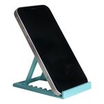 Impressão 3D - Porta-Celular Ajustável - PLA na Cor Azul Claro