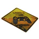 Impressão 3D - Plaquinha Gamer Zone - PLA nas Cores Amarelo e Preto