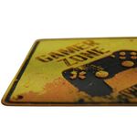 Impressão 3D - Plaquinha Gamer Zone - PLA nas Cores Amarelo e Preto