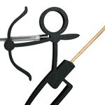Impressão 3D - Porta-Caneta Arqueiro - PLA na Cor Preto