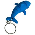 Impressão 3D - Chaveiro Golfinho Flexi - PLA na Cor Azul