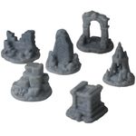 Impressão 3D - Kit Ruínas RPG - Resina
