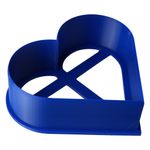 Impressão 3D - Cortador de Massas Coração Grande - PETG na Cor Azul