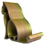 Impressão 3D - Porta-Celular Gato - PLA nas Cores Azul e Dourado