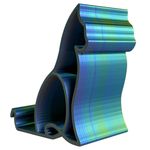 Impressão 3D - Porta-Celular Gato - PLA nas Cores Azul e Dourado