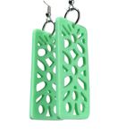 Impressão 3D - Par de Brincos Mosaico- PLA na Cor Verde Claro