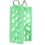 Impressão 3D - Par de Brincos Mosaico- PLA na Cor Verde Claro
