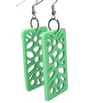 Impressão 3D - Par de Brincos Mosaico- PLA na Cor Verde Claro