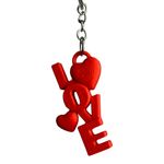 Impressão 3d - Chaveiro Love - PLA na Cor Vermelho