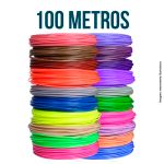 KIT – Caneta 3D PRO - Rosa + 100 Metros de Filamentos + Caderno 2° Edição