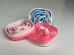 Impressão 3D - Fidget Orbital Quadrado - PLA nas cores azul e branco