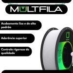 Filamento – PLA – Matte Branco – Multfila – 1kg