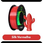 Filamento – PLA – Silk – Vermelho – Multfila – 1kg
