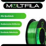 Filamento – PLA – Silk – Verde – Multfila – 1kg