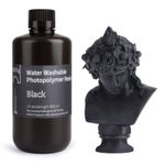Resina para impressão 3D - Lavável água - Preta - 1kg - Elegoo