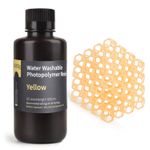 Resina para impressão 3D - Lavável água - Amarela - 1kg - Elegoo