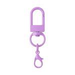 Kit 100 Chaveiro Gancho Duplo Giratório  Roxo