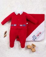 Saída Maternidade Menino Plush Trenzinho AZ