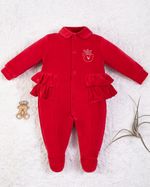 Saída Maternidade Menina Plush Bordado Ursinha Rainha