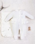 Saída Maternidade Menina Plush Bordado Ursinha Rainha