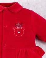 Saída Maternidade Menina Plush Bordado Ursinha Rainha