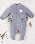 Saída Maternidade Menina Plush Bordado Ursinha Rainha