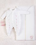 Saída Maternidade Menina Plush Bordado Joaninhas