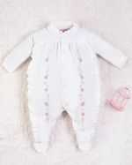 Saída Maternidade Menina Plush Bordado Joaninhas