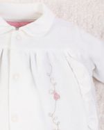 Saída Maternidade Menina Plush Bordado Joaninhas