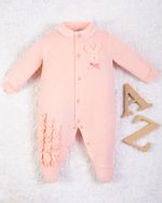 Saída Maternidade Menina Plush Bordado Coelhinha
