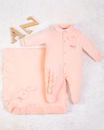 Saída Maternidade Menina Plush Bordado Coelhinha