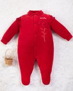 Saída Maternidade Menina Plush Flor Aplicada