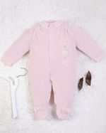 Saída Maternidade Menina Plush Bordado Gatinhas