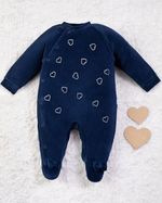 Saída Maternidade Menina Plush Bordado Corações