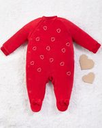 Saída Maternidade Menina Plush Bordado Corações