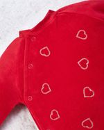 Saída Maternidade Menina Plush Bordado Corações