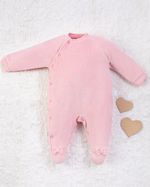 Saída Maternidade Menina Plush Bordado Corações