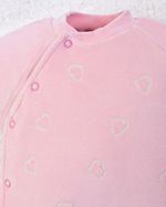 Saída Maternidade Menina Plush Bordado Corações